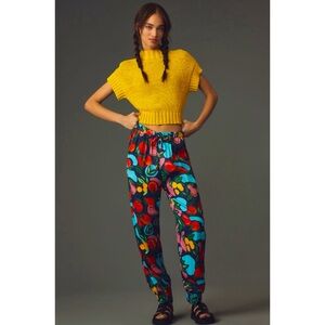 Farm Rio x Anthropologie Fruit Print Elastic Waist Casual Pull On Jogger Pants